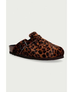 Scholl Ciabatte Slide Mules Da Donna - Marrone