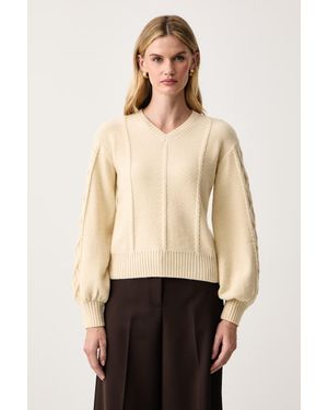 ARMANI EXCHANGE Maglione Loungewear Da Donna Con Misto Lana - Neutro