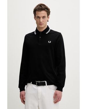 Fred Perry Top A Maniche Lunghe - Nero