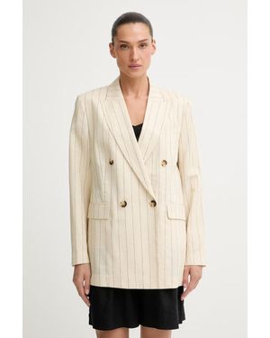 Rag & Bone Giacca Doppiopetto Da Donna Con Lino Emile - Neutro