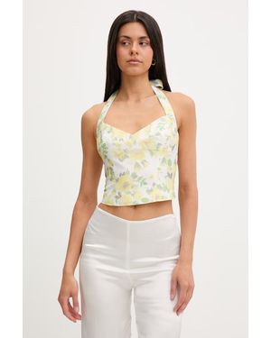 Bardot Top Da Donna Con Lyocell - Giallo