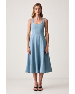Marella Vestito Svasato - Blu