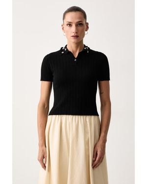MAX&Co. Polo Da Donna Con Viscosa Rea - Nero