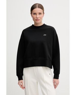 Lacoste Felpa Oversize Da Donna Con Cotone - Nero