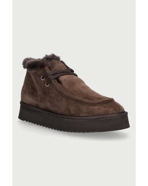 COPENHAGEN Suede Teddy Stivali Da Neve Da Donna - Marrone