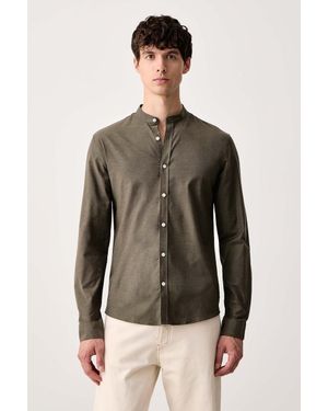 Lindbergh Camicia Da Uomo Con Cotone - Marrone