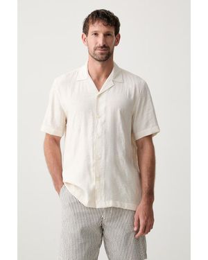 Lindbergh Camicia Da Uomo Con Viscosa - Bianco