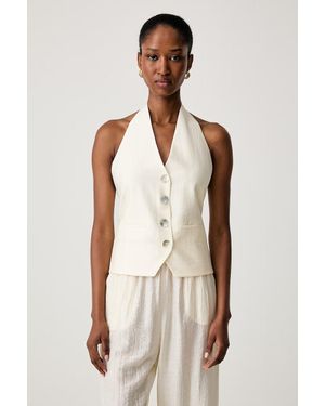 Haveone Gilet Monopetto Da Donna Con Lyocell - Neutro