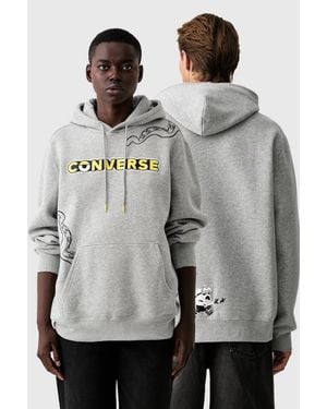 Converse Felpa Con Cappuccio Con Cotone X Minions & Monsters - Grigio