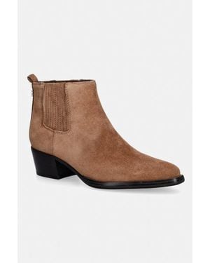 Guess Stivali Tacchi Bassi Da Donna - Marrone