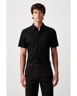 Calvin Klein Camicia Da Uomo Con Cotone - Nero