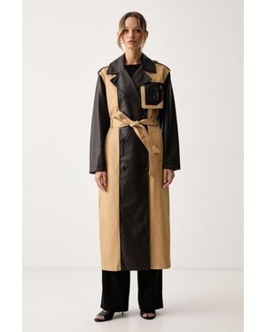 Patrizia Pepe Cappotto Trench Da Donna Con Cotone - Nero