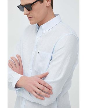 Lacoste Camicia Di Lino - Bianco