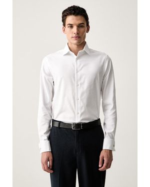 Calvin Klein Camicia Oxford Da Uomo - Bianco