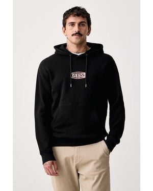 Guess Felpa Con Cappuccio Da Uomo - Nero