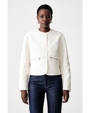 Guess Giacca Corta Da Donna Edith - Bianco