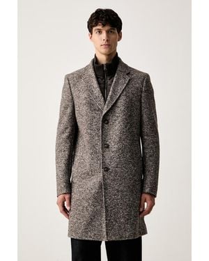 BOSS Cappotto Da Uomo Con Misto Lana C-Hyde-J-Bib-Pad-264 - Grigio