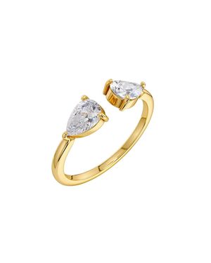 Edblad Anello Placato Zirconia Arrow - Bianco