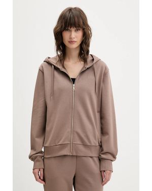Guess Felpa Con Cerniera E Cappuccio Da Donna Con Cotone Sofia - Marrone