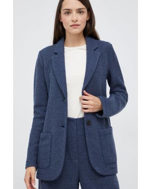 Emporio Armani Blazer Con Aggiunta Di Lana - Blu