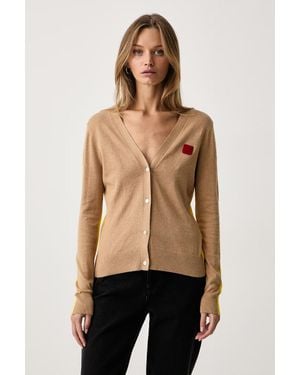 MAX&Co. Cardigan Elegante Da Donna Con Misto Cashmere Giorno - Neutro