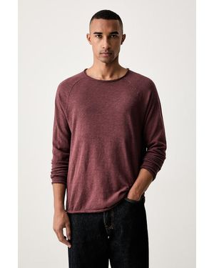 American Vintage A Maniche Lunghe Da Uomo - Rosso