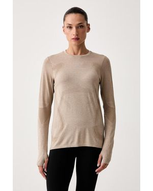 Asics Maglietta A Maniche Lunghe Da Allenamento Da Donna Road Seamless Ls Top - Neutro