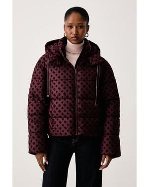 Guess Giacca Trapuntata Da Donna New Daisy - Rosso