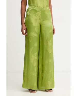 retroféte Pantaloni Da Donna Con Misto Seta Antoinette - Verde