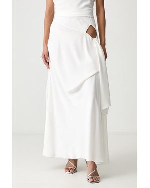 Bardot Gonna Con Spacco Solene - Bianco