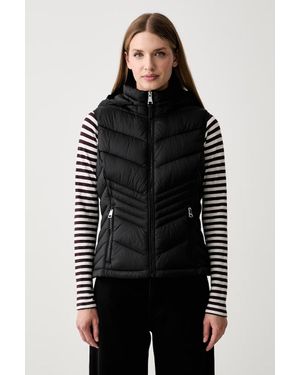 DKNY Gilet Con Cappuccio Da Donna - Nero