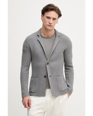 Benetton Giacca Monopetto Da Uomo Con Lana - Grigio