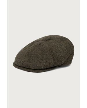 Barbour Berretto Piatto Da Uomo Con Misto Lana - Verde