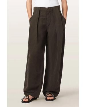 AllSaints Pantaloni Wide Leg Da Donna Con Misto Lino Phi - Nero