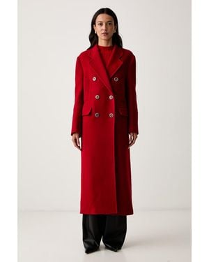 Pinko Cappotto Da Donna Con Lana - Rosso
