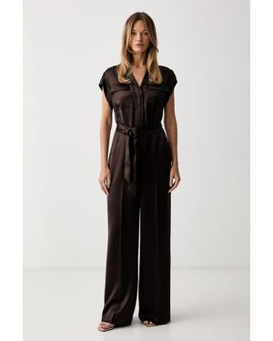 Guess Tuta Da Donna Con Acetato Flora - Nero