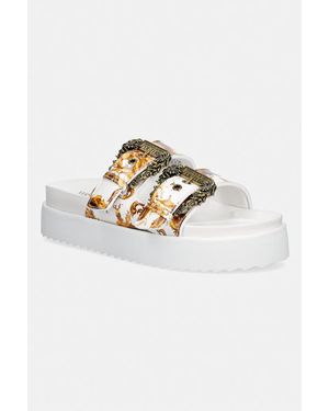 Versace Jeans Couture Ciabatte Slide Da Donna - Bianco