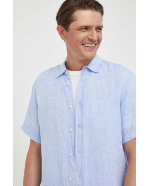 Benetton Camicia Di Lino - Blu