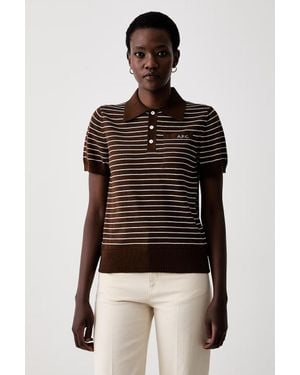 A.P.C. Polo Maglione Da Donna - Marrone