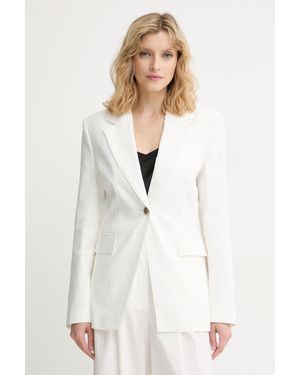 Pinko Giacca Monopetto Da Donna Con Lino - Bianco