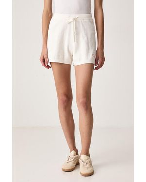 Guess Pantaloncini Loungewear Da Donna Aria - Bianco
