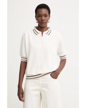 ARMANI EXCHANGE Polo Da Donna Con Viscosa - Bianco