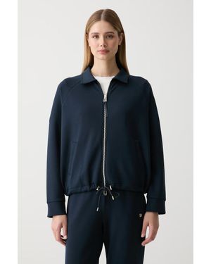 Joop! Felpa Con Cerniera Da Donna Con Modal - Blu