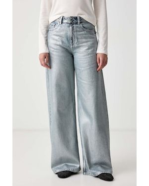 Sisley Jeans Wide Leg Da Donna - Blu