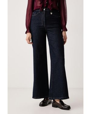 Morgan Jeans Wide Leg Da Donna - Nero
