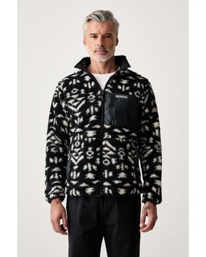 Columbia Felpa Double Face Da Uomo - Nero