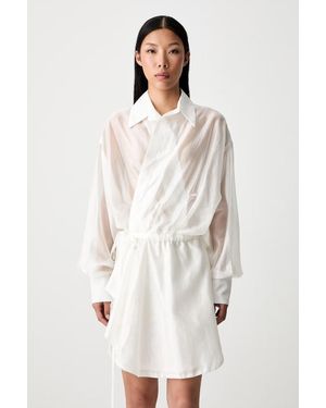 ViCOLO Vestito A Busta Con Lyocell - Bianco