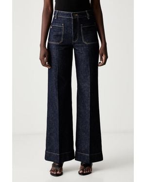 Victoria Beckham Jeans Wide Leg Da Donna Alina - Nero