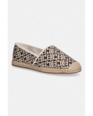 Tommy Hilfiger Espadrillas Da Donna Th Monogram Jacquard Espadrille - Marrone