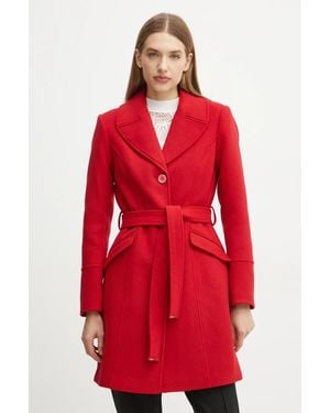 Morgan Cappotto Da Donna Con Misto Lana Gato - Rosso